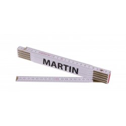 Metr skládací 2m MARTIN (PROFI, bílý, dřevo)