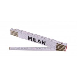Metr skládací 2m MILAN (PROFI, bílý, dřevo)