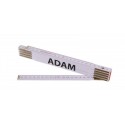 Metr skládací 2m ADAM (PROFI, bílý, dřevo)