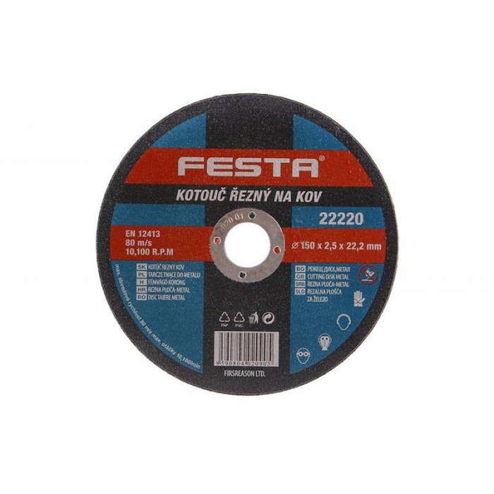 Kotouč řezný FESTA na kov 150x2. 5x22. 2mm